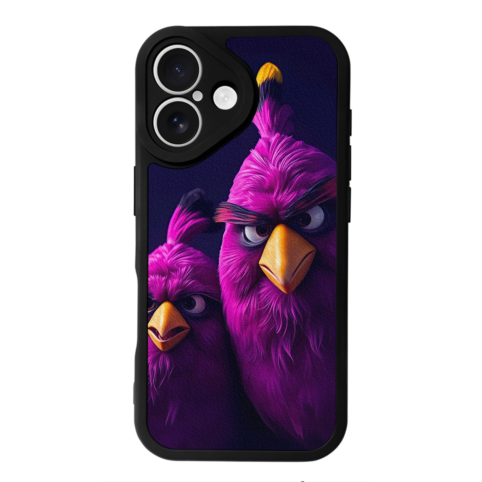 （画像用） Angry Birds アングリーバード 【iPhone 16シリーズ対応】シリコンスマホケース（レザー調） 材質：シリコン